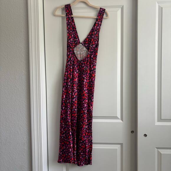 NWT Rumored Sunset Strip Slip Midi Dress S Love struck Valentines Old Hollywood - Picture 5 of 13
